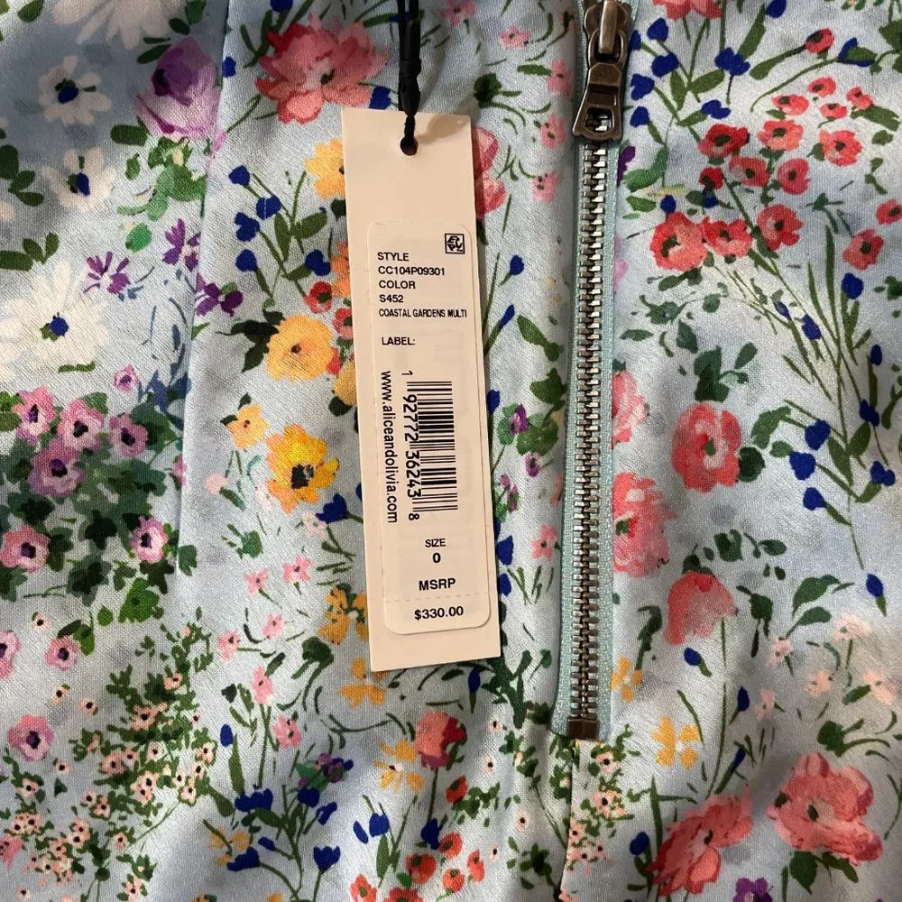 Alice & Olivia Floral Blue Two Piece Set - Picture 4 of 4